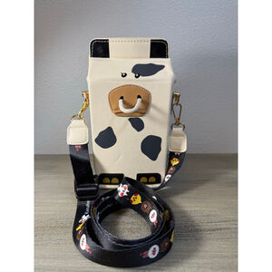 Kanahei's Cow Milk Carton Crossbody Bag Kawaii Phone Purse 8” Cute
